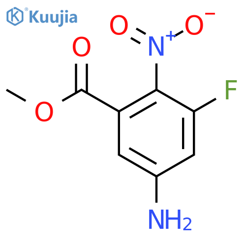 Methyl 5-amino-3-fluoro-2-nitrobenzoate structure