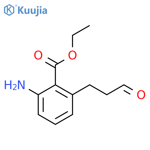 Ethyl 2-amino-6-(3-oxopropyl)benzoate structure