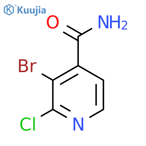 3-bromo-2-chloropyridine-4-carboxamide structure