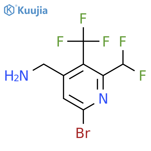 4-(Aminomethyl)-6-bromo-2-(difluoromethyl)-3-(trifluoromethyl)pyridine structure