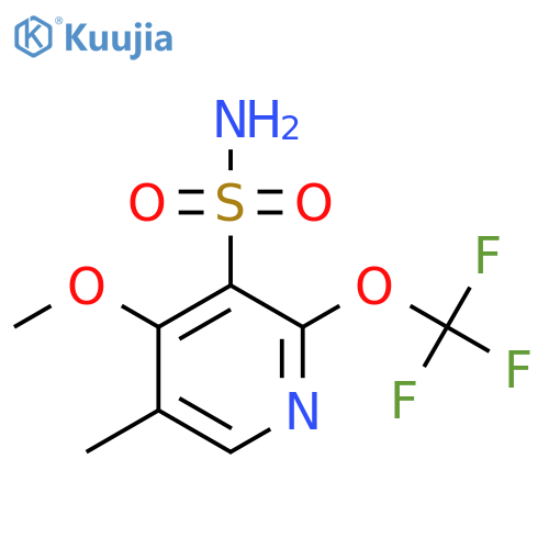 4-Methoxy-5-methyl-2-(trifluoromethoxy)pyridine-3-sulfonamide structure