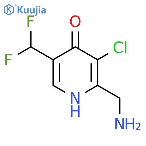 2-(Aminomethyl)-3-chloro-5-(difluoromethyl)-4-hydroxypyridine structure