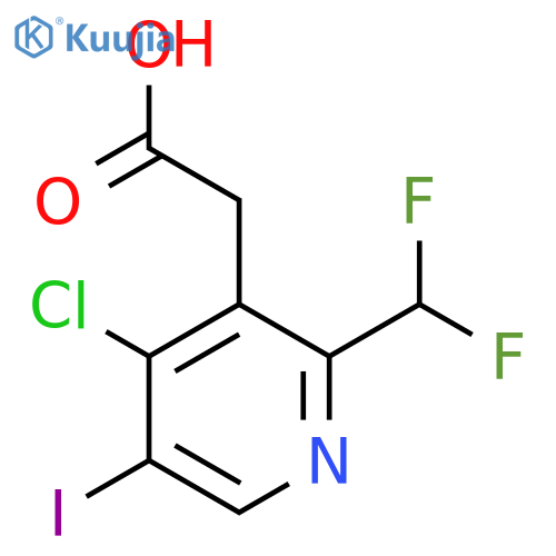 4-Chloro-2-(difluoromethyl)-5-iodopyridine-3-acetic acid structure