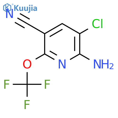 2-Amino-3-chloro-5-cyano-6-(trifluoromethoxy)pyridine structure