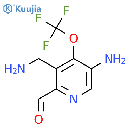 5-Amino-3-(aminomethyl)-4-(trifluoromethoxy)pyridine-2-carboxaldehyde structure