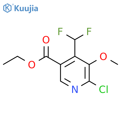Ethyl 2-chloro-4-(difluoromethyl)-3-methoxypyridine-5-carboxylate structure