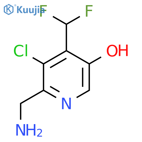2-(Aminomethyl)-3-chloro-4-(difluoromethyl)-5-hydroxypyridine structure