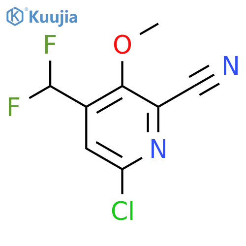 6-Chloro-2-cyano-4-(difluoromethyl)-3-methoxypyridine structure