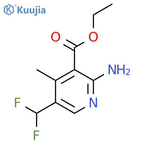 Ethyl 2-amino-5-(difluoromethyl)-4-methylpyridine-3-carboxylate structure
