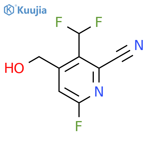 2-Cyano-3-(difluoromethyl)-6-fluoropyridine-4-methanol structure
