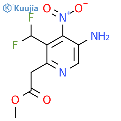 Methyl 5-amino-3-(difluoromethyl)-4-nitropyridine-2-acetate structure