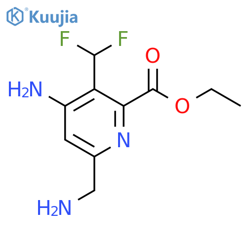Ethyl 4-amino-6-(aminomethyl)-3-(difluoromethyl)pyridine-2-carboxylate structure