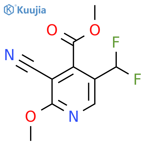 Methyl 3-cyano-5-(difluoromethyl)-2-methoxypyridine-4-carboxylate structure