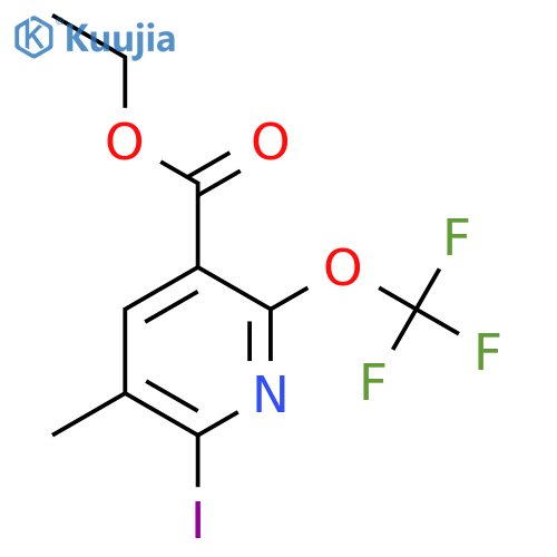 Ethyl 2-iodo-3-methyl-6-(trifluoromethoxy)pyridine-5-carboxylate structure