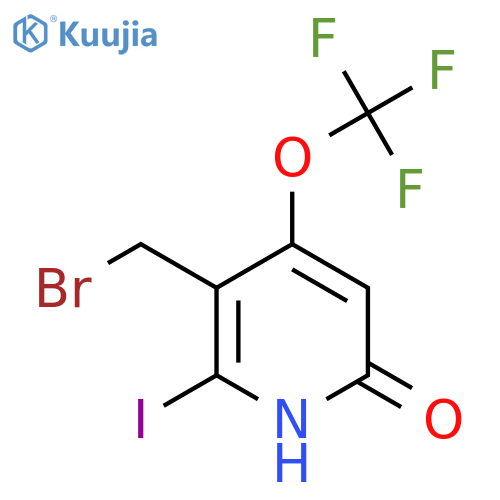 3-(Bromomethyl)-6-hydroxy-2-iodo-4-(trifluoromethoxy)pyridine structure