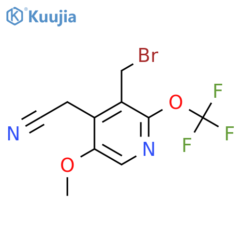 3-(Bromomethyl)-5-methoxy-2-(trifluoromethoxy)pyridine-4-acetonitrile structure