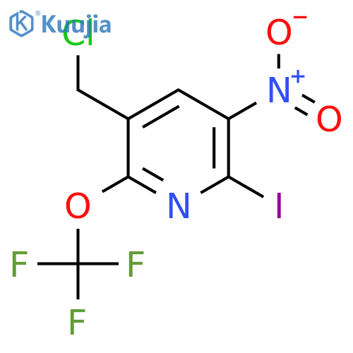 5-(Chloromethyl)-2-iodo-3-nitro-6-(trifluoromethoxy)pyridine structure