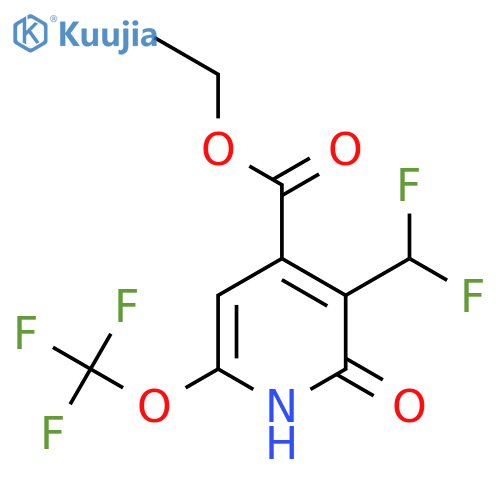 Ethyl 3-(difluoromethyl)-2-hydroxy-6-(trifluoromethoxy)pyridine-4-carboxylate structure