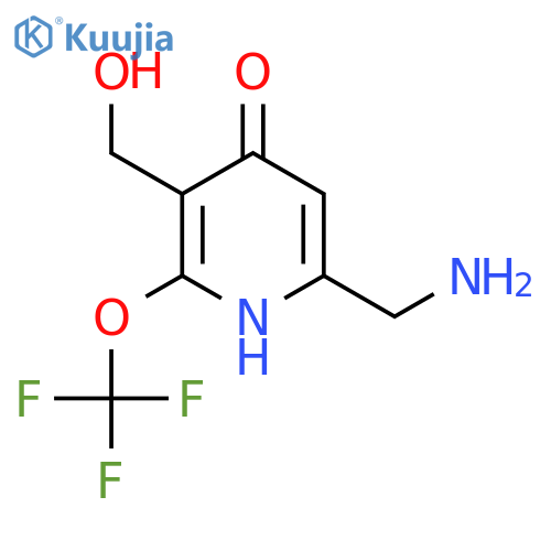 6-(Aminomethyl)-4-hydroxy-2-(trifluoromethoxy)pyridine-3-methanol structure