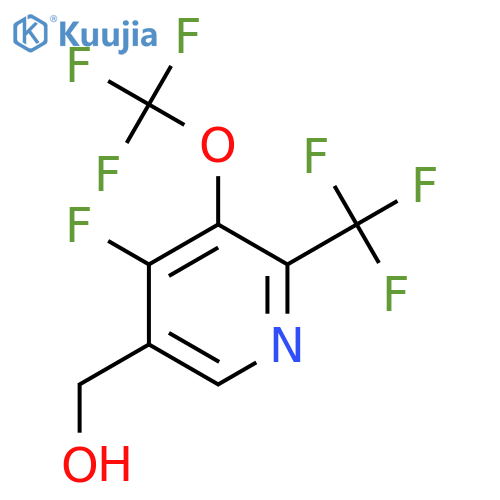4-Fluoro-3-(trifluoromethoxy)-2-(trifluoromethyl)pyridine-5-methanol structure