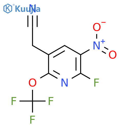 2-Fluoro-3-nitro-6-(trifluoromethoxy)pyridine-5-acetonitrile structure