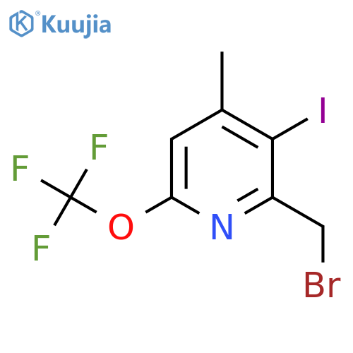 2-(Bromomethyl)-3-iodo-4-methyl-6-(trifluoromethoxy)pyridine structure