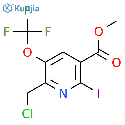Methyl 2-(chloromethyl)-6-iodo-3-(trifluoromethoxy)pyridine-5-carboxylate structure