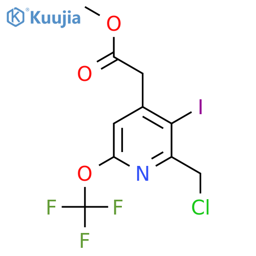 Methyl 2-(chloromethyl)-3-iodo-6-(trifluoromethoxy)pyridine-4-acetate structure