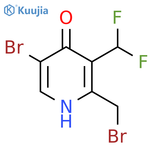 5-Bromo-2-(bromomethyl)-3-(difluoromethyl)-4-hydroxypyridine structure