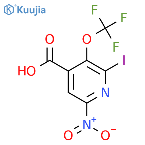 2-Iodo-6-nitro-3-(trifluoromethoxy)pyridine-4-carboxylic acid structure