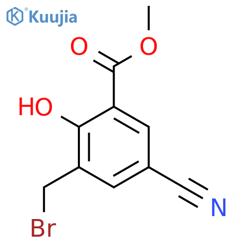 Methyl 3-bromomethyl-5-cyano-2-hydroxybenzoate structure