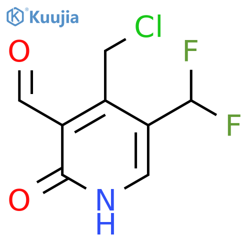 4-(Chloromethyl)-5-(difluoromethyl)-2-hydroxypyridine-3-carboxaldehyde structure