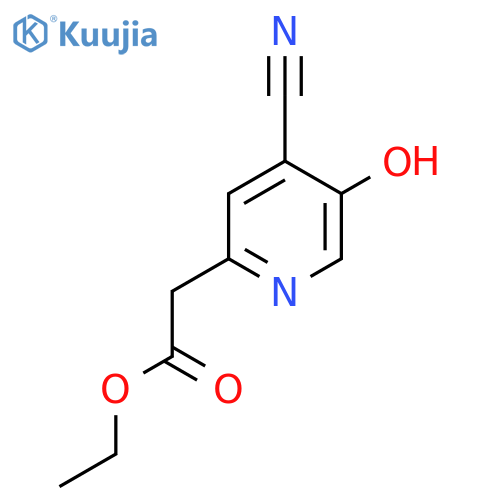 Ethyl 4-cyano-5-hydroxypyridine-2-acetate structure