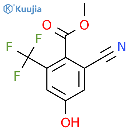 Methyl 2-cyano-4-hydroxy-6-(trifluoromethyl)benzoate structure