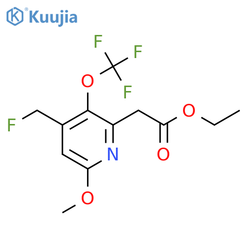 Ethyl 4-(fluoromethyl)-6-methoxy-3-(trifluoromethoxy)pyridine-2-acetate structure