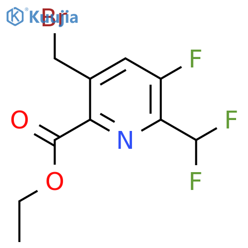 Ethyl 5-(bromomethyl)-2-(difluoromethyl)-3-fluoropyridine-6-carboxylate structure