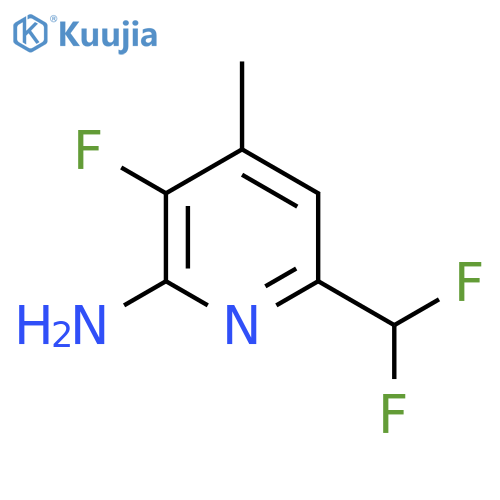 2-Amino-6-(difluoromethyl)-3-fluoro-4-methylpyridine structure