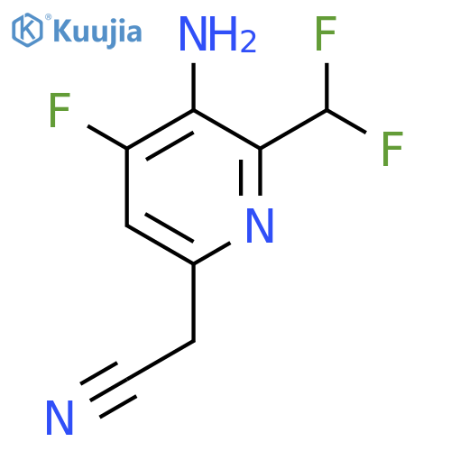 3-Amino-2-(difluoromethyl)-4-fluoropyridine-6-acetonitrile structure