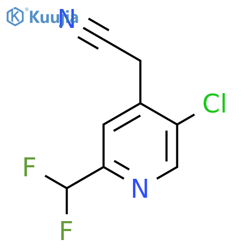 5-Chloro-2-(difluoromethyl)pyridine-4-acetonitrile structure
