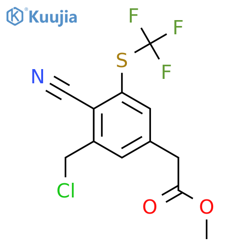 Methyl 3-chloromethyl-4-cyano-5-(trifluoromethylthio)phenylacetate structure
