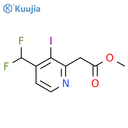Methyl 4-(difluoromethyl)-3-iodopyridine-2-acetate structure