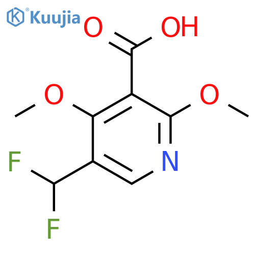 5-(Difluoromethyl)-2,4-dimethoxypyridine-3-carboxylic acid structure