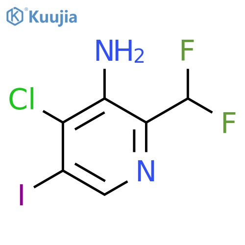 3-Amino-4-chloro-2-(difluoromethyl)-5-iodopyridine structure