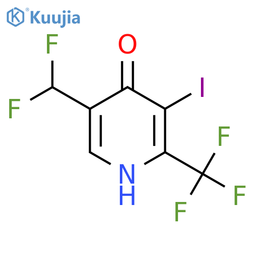 5-(Difluoromethyl)-4-hydroxy-3-iodo-2-(trifluoromethyl)pyridine structure
