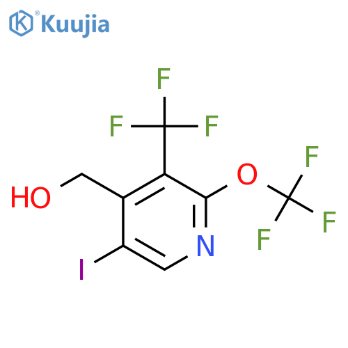 5-Iodo-2-(trifluoromethoxy)-3-(trifluoromethyl)pyridine-4-methanol structure