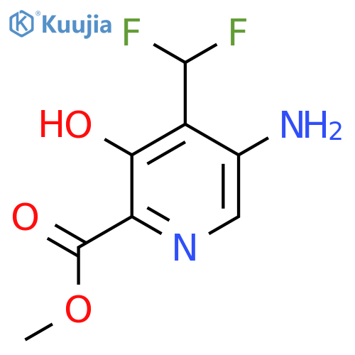 Methyl 5-amino-4-(difluoromethyl)-3-hydroxypyridine-2-carboxylate structure