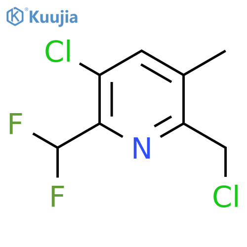 3-Chloro-6-(chloromethyl)-2-(difluoromethyl)-5-methylpyridine structure