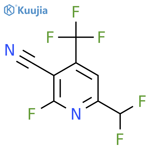 3-Cyano-6-(difluoromethyl)-2-fluoro-4-(trifluoromethyl)pyridine structure