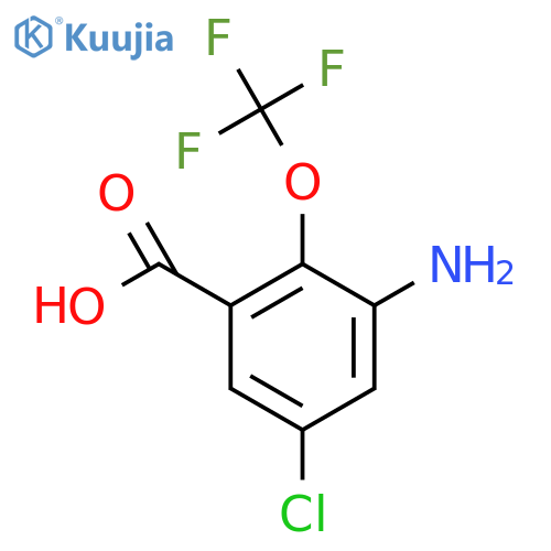 3-Amino-5-chloro-2-(trifluoromethoxy)benzoic acid structure