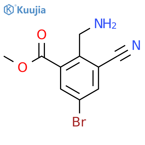Methyl 2-aminomethyl-5-bromo-3-cyanobenzoate structure